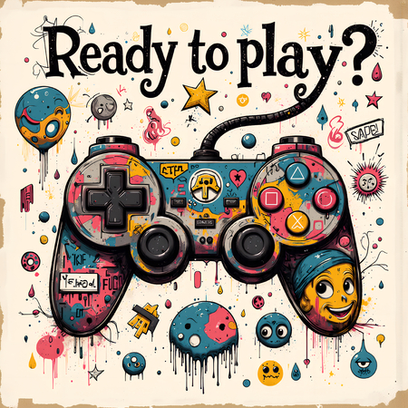 Découvrez un tableau original sur le thème du gaming : une manette de jeux vidéo stylisée en street art, aux couleurs explosives et au look graffiti. Plusieurs modèles disponibles.