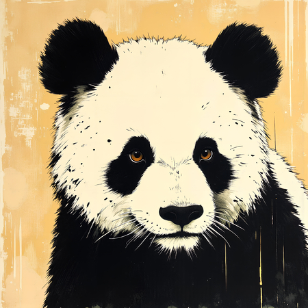 Tableau panda moderne et expressif, imprimé en France par Decotab.fr. Une œuvre originale idéale pour une décoration intérieure douce, contemporaine et pleine de caractère.