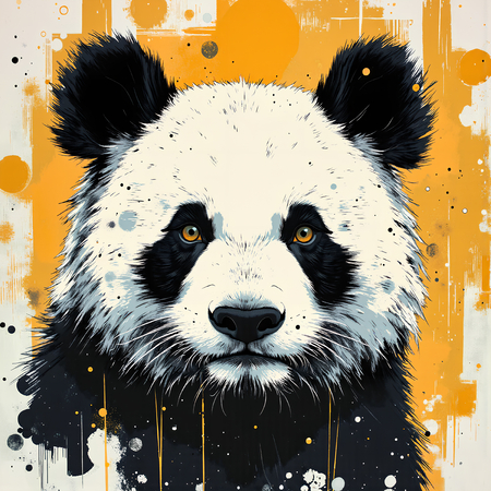 Tableau panda moderne et expressif, imprimé en France par Decotab.fr. Une œuvre originale idéale pour une décoration intérieure douce, contemporaine et pleine de caractère.