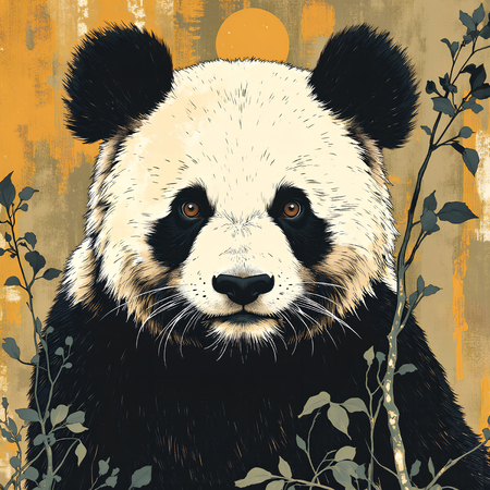 Tableau panda moderne et expressif, imprimé en France par Decotab.fr. Une œuvre originale idéale pour une décoration intérieure douce, contemporaine et pleine de caractère.
