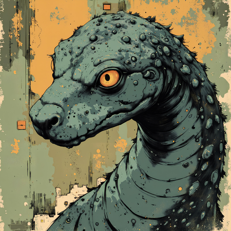 Tableau moderne de serpent dans un style peinture expressive, disponible en plusieurs versions. Portraits puissants et artistiques, création exclusive DECOTAB.