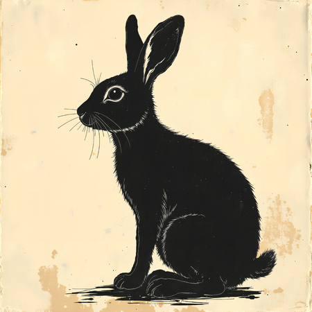 Tableau moderne de lapin dans un style peinture expressive, disponible en plusieurs versions. Portraits charmants et artistiques, création exclusive DECOTAB.