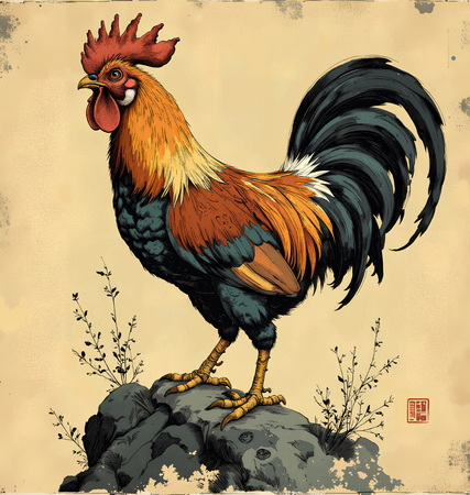 Découvrez notre tableau moderne de coq, entre peinture contemporaine et illustration artistique. Plusieurs formats disponibles exclusivement sur DECOTAB.