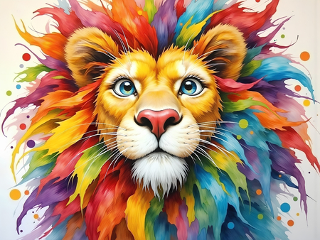 Un tableau lion illustré aux couleurs vives, parfait pour une chambre d'enfant, une école ou un cabinet pédiatrique. Une décoration ludique et artistique, exclusive DECOTAB.