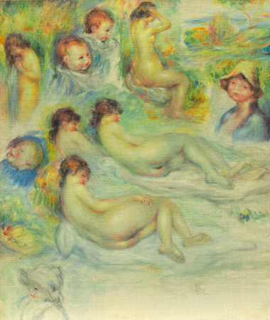 Impression d'art sur toile et affiche encadrée made in France. Études de Pierre Renoir ; sa mère, Aline Charigot ; Nus; et paysage...