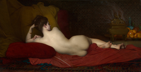 Tirage d'art sur toile ou affiche encadrée de production française. Odalisque...