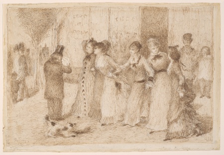 Poster HD encadré ou toile d'art imprimée en France. Filles ouvrières du boulevard extérieur (Illustration pour "L'Assommoir" d'Émile Zola)...