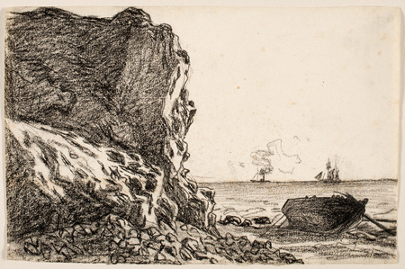 Affiche encadrée ou toile imprimée made in France. Cliffs and Sea, Sainte-Adresse...