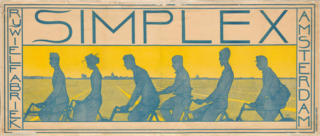 Tirage fine art fabriqué en France sur toile ou poster encadré. Simplex Rapide Fort. Affiche pour vélos Simplex...