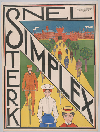 Poster made in France ou toile fine art encadrée. simplexe. rapide fort. Affiche pour vélos Simplex...