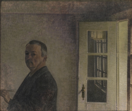 Toile made in France premium imprimée ou affiche encadrée. Autoportrait. Le Cottage Spurveskjul à Sorgenfri, au nord de Copenhague...