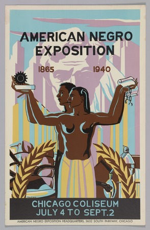 Poster premium encadré ou toile imprimée made in France. Affiche pour l'American Negro Exposition à Chicago...