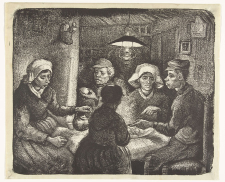Tirage made in France sur toile fine art ou poster encadré. Les mangeurs de pommes de terre...