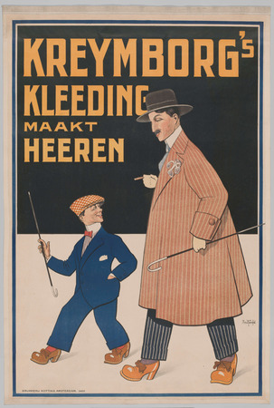 Toile d’art française imprimée ou affiche encadrée. Les vêtements de Kreymborg font des gentlemen. Affiche mode et habillement...