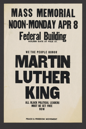 Toile made in France imprimée haut de gamme ou affiche encadrée. Affiche pour un mémorial de masse pour Martin Luther King...
