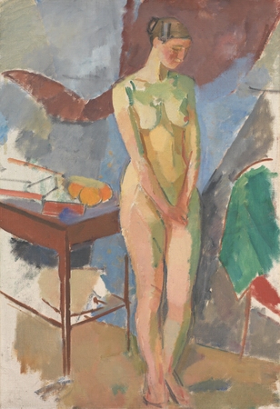 Impression d’art sur toile premium made in France ou poster encadré. Nu féminin debout...