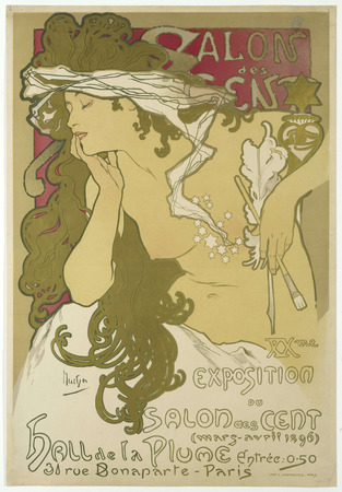 Tirage d’art fabriqué en France sur toile ou poster encadré. Salon des Cent,  XXme Exposition du Salon des Cent (mars-avril  1896) Hall de la Plume, 31 rue Bonaparte, Paris...