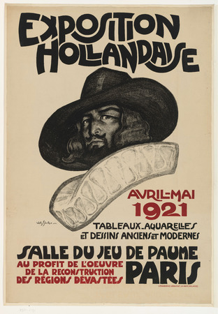 Toile fine art premium made in France ou affiche encadrée. Affiche pour l'Exposition Hollandaise de Paris, 1921...