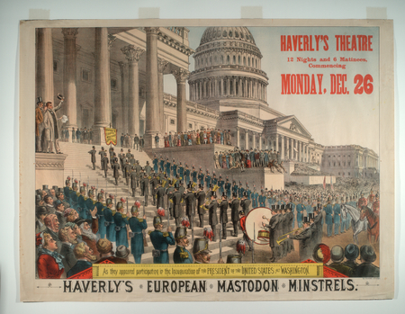 Impression de qualité fine art made in France sur toile ou poster encadré. Les ménestrels mastodontes européens de Haverly...