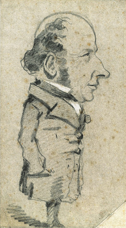 Toile imprimée ou poster encadré d'origine française. Caricature d'Eugène Marcel...