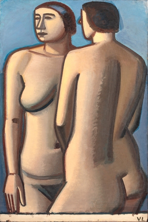 Poster fine art premium made in France ou toile imprimée. deux nus féminins...