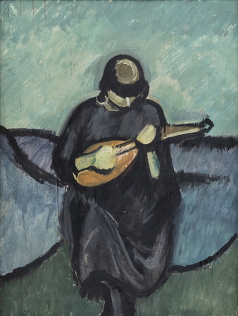 Impression sur toile haut de gamme en France ou poster encadré. Un Mandoliniste...