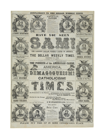 Poster encadré made in France haut de gamme ou toile fine art imprimée. Affiche Ne sais rien, 1854...