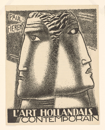 Affiche encadrée en France de qualité fine art ou toile imprimée. Reproduction couverture de livre illustré "l'Art Hollandais contemporain" de Paul Fierens...