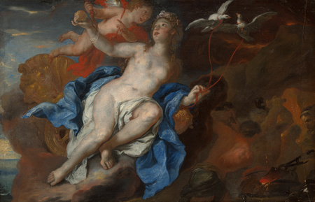 Impression de poster encadré made in France ou toile d’art. Vénus et Cupidon à la Forge de Vulcain...