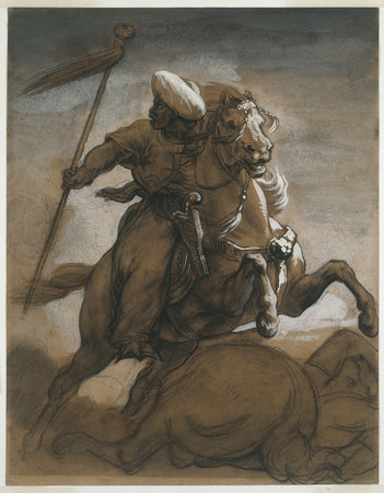 Toile d’art de qualité made in France ou poster encadré. Cavalier turc au combat...