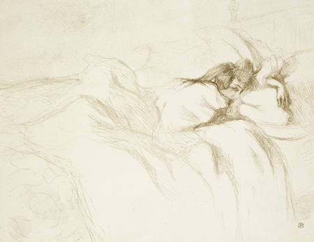 Toile fine art made in France ou affiche encadrée. Woman in Bed-Wake, planche trois d'Elles...