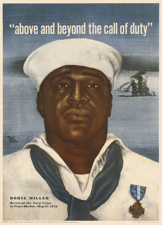 Impression sur toile d’art haut de gamme fabriquée en France ou poster encadré. Dorie Miller...