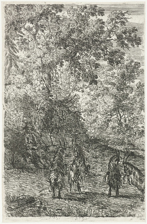 Impression sur toile haut de gamme en France ou poster encadré. Quatre chèvres. Un chevrier assis sur une pierre. Quatre chèvres se dressent les unes contre les autres...
