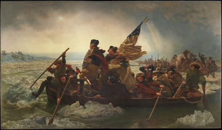 Toile fine art made in France ou affiche encadrée. Washington traversant le Delaware...