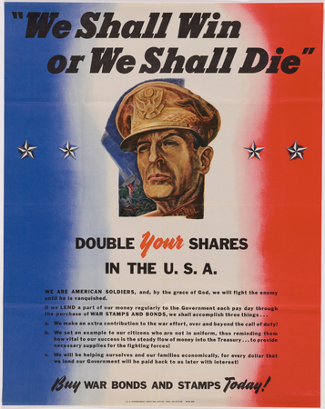 Toile premium imprimée en France ou affiche encadrée fine art. Douglas Mac Arthur...