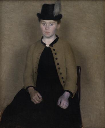Affiche encadrée d’art de qualité premium en France ou toile imprimée. Ida Ilsted, plus tard la femme de l'artiste...