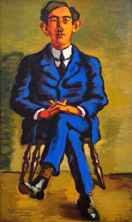 Impression fine art made in France de qualité sur toile ou poster encadré. Portrait du poète Emil Bønnelycke...
