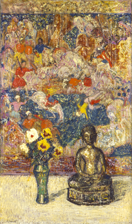 Poster haut de gamme fabriqué en France fine art ou toile imprimée. Bouddha en bronze...