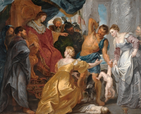 Poster fine art fabriqué en France haut de gamme ou toile premium. Le Jugement de Salomon. Cette oeuvre de Rubens dépeint le jugement de Salomon...