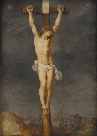 Toile premium fine art made in France ou affiche encadrée. Christ en croix...