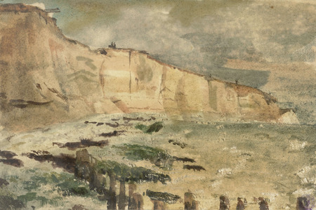 Impression fine art made in France haut de gamme sur toile ou poster encadré. Les falaises de craie de Dieppe...