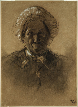 Impression sur toile fine art made in France ou poster encadré. Vieille femme...