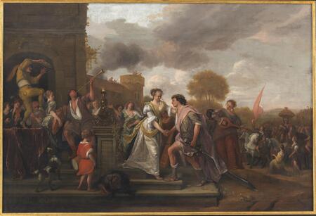Impression premium fine art sur toile made in France ou poster encadré. David revient victorieux après avoir vaincu Goliath et les Philistins...