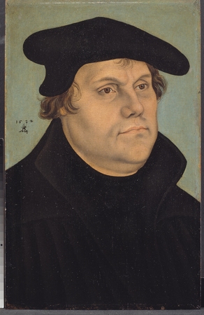 Poster fine art made in France haut de gamme ou toile imprimée. Portrait de Martin Luther. Lucas Cranach est l’un des peintres les plus connus de la renaissance allemande...