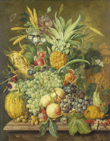 Toile fine art haut de gamme made in France ou affiche encadrée. Nature morte aux fruits. Nature morte aux fruits...