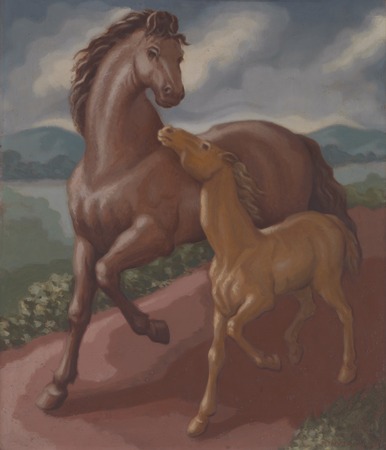 Impression premium fine art sur toile en France ou poster encadré. pouliche et poulain...