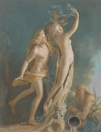 Affiche encadrée d’art premium en France ou toile fine art imprimée. Apollon et Daphné, d'après le groupe de marbre de Lorenzo Bernini dans la Galleria Borghese, Rome...