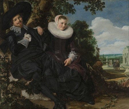 Impression fine art de qualité premium sur toile made in France ou poster encadré. Portrait d'un couple, probablement Isaac Abrahamsz Massa et Beatrix van der Laen...