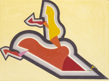 Affiche encadrée premium en France fine art ou toile imprimée. Étude en rythme : rouge et or...