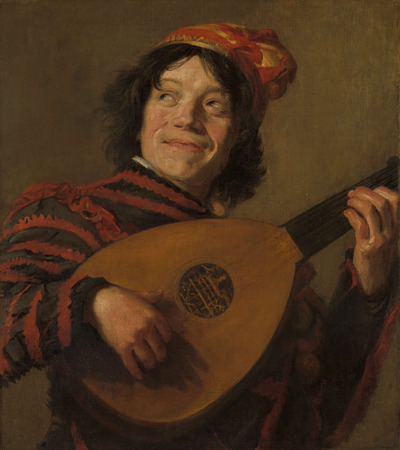 Affiche encadrée made in France haut de gamme ou toile fine art premium. Le joueur de luth. Ce tableau de Frans Hals date de 1623 ou 1624...